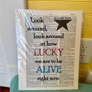 Inspirational Quote Art Print Hamilton